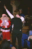 Yay! Santa applauds.